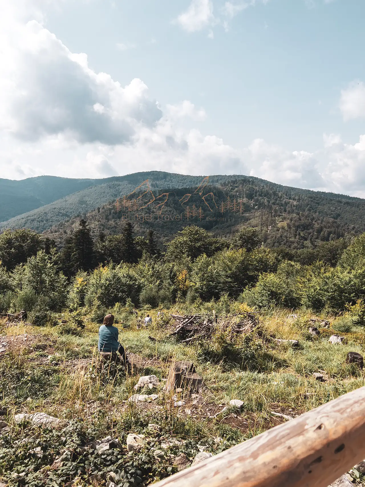 Widoki z Koziej Góry na Szyndzielnię i Klimczok, Beskid Śląski